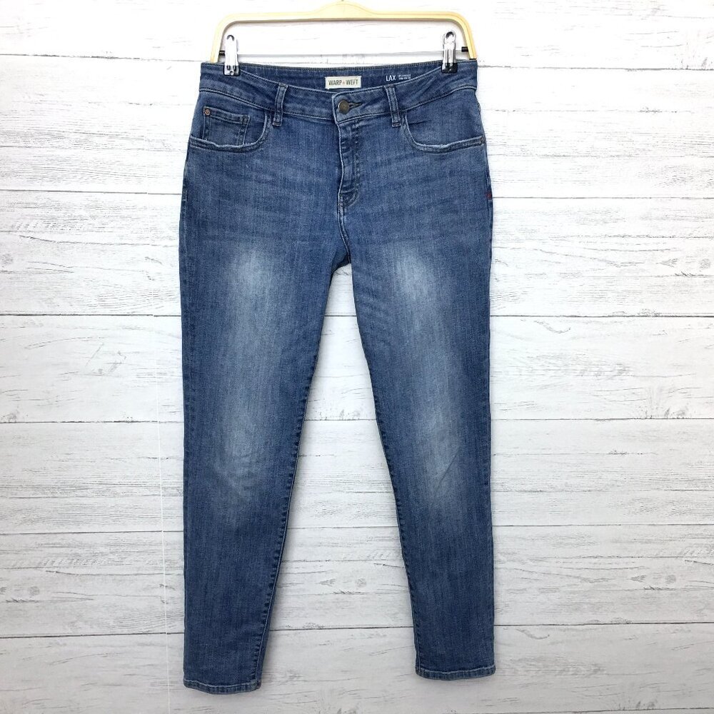 Warp + Weft LAX Women's Jeans Girlfriend Straight Leg Stretch size 6 length 29"
